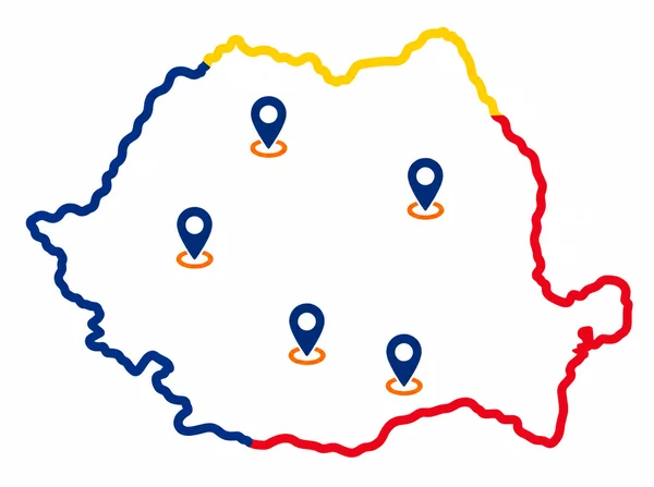 Harta României — acoperire națională AZALL